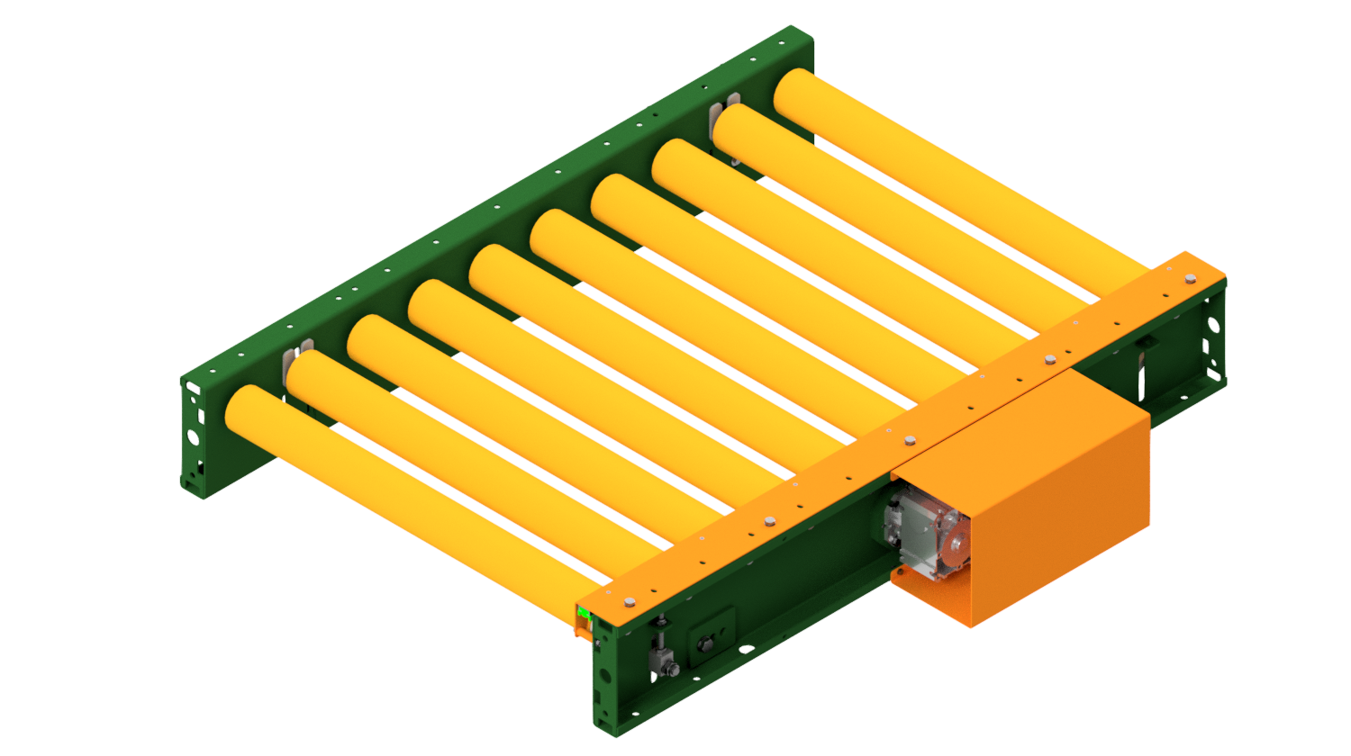 Valčekový dopravník paliet